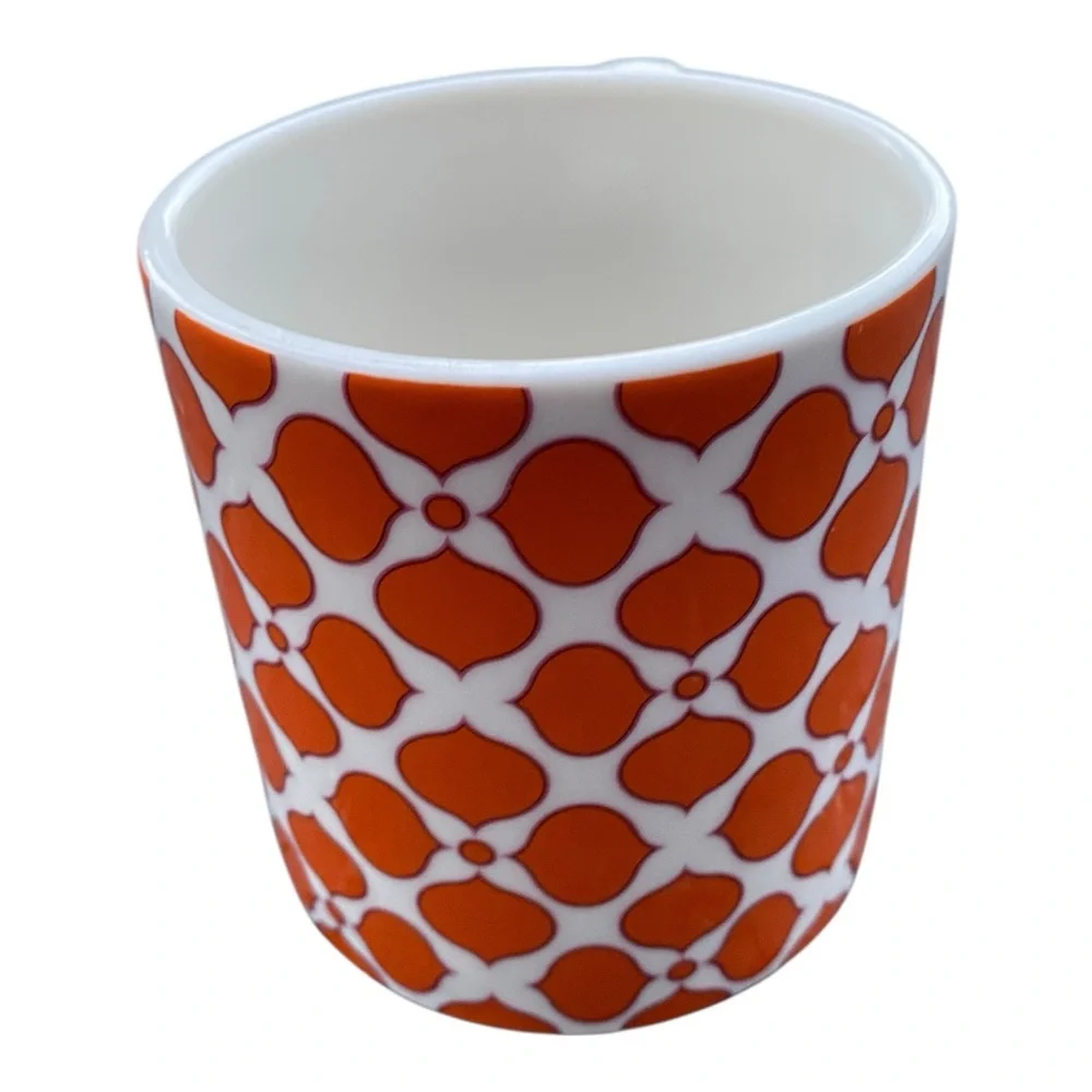 Jonathan Adler Carnaby Orange Floral Mosaic Medallion Mug